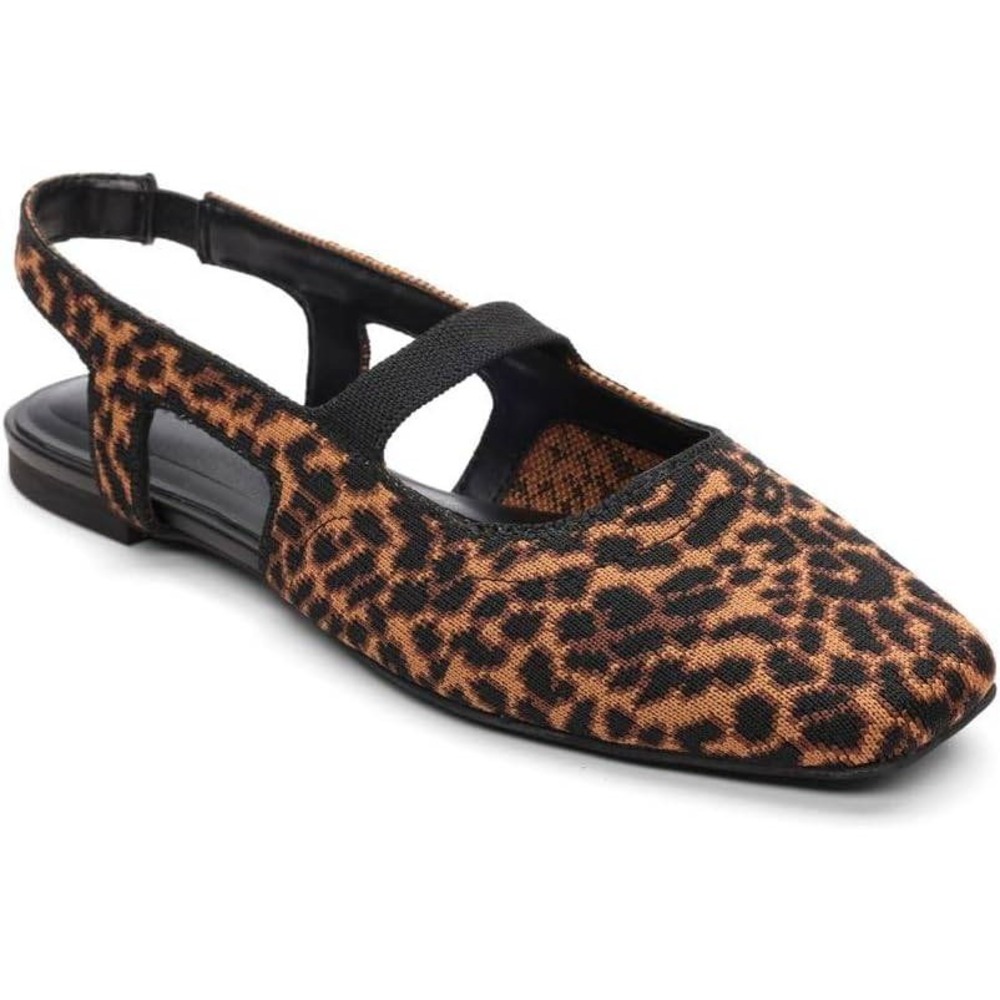 NWT Sanctuary Klara Women's US 6 M Leopard Bistro Black Slingback Flats